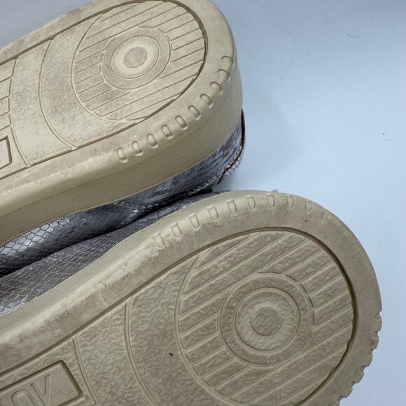 Autry Medalist Shoes SZ 41 (US 11) Sneaker Silver Metallic Snake Low Top Leather - Picture 16 of 16